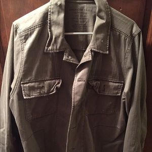 American eagle hunter green utility jacket